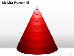 3d list pyramid diagram with 7 stages