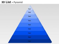 3d list pyramid powerpoint presentation slides