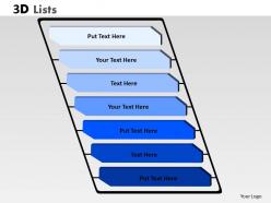 3D List With 7 Stages Of Process Flow