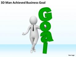3d man achieved business goal ppt graphics icons powerpoint