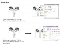 3d man aiming on target ppt graphics icons powerpoint