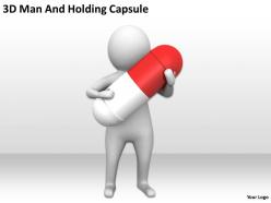 3d man and holding capsule ppt graphics icons powerpoint