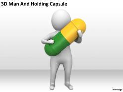 3d man and holding capsule ppt graphics icons powerpoint