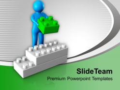 3d man arranges lego blocks business powerpoint templates ppt themes and graphics 0213