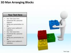 3d man arranging blocks ppt graphics icons powerpoint