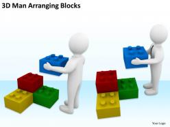 3d man arranging blocks ppt graphics icons powerpoint