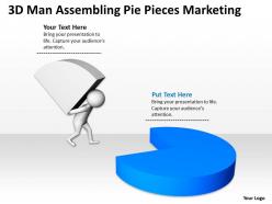 3d man assembling pie pieces marketing ppt graphics icons powerpoint