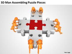 3d man assembling puzzle pieces ppt graphics icons powerpoint