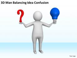 3d man balancing idea confusion ppt graphics icons powerpoint