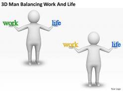 3d man balancing work and life ppt graphics icons powerpoint