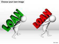 3d man carrying loan debt installments ppt graphics icons powerpoint