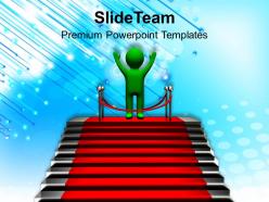 3d Man Celebrating Success Powerpoint Templates PPT Themes And Graphics 0113