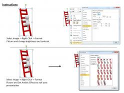 3d man climbing ladder to reach the top ppt graphics icons powerpoint