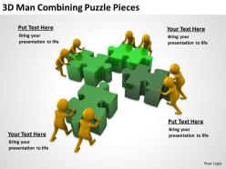 3d man combining puzzle pieces ppt graphics icons powerpoint