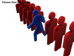 3d man coming out of crowd leadership concept ppt graphics icons