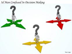 3d man confued in decision making ppt graphics icons powerpoint