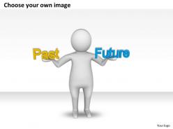 3d man confused between past and future ppt graphics icons powerpoint