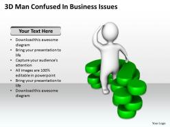 3D Man Confused In Business Issues Ppt Graphics Icons