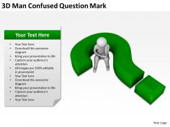 3d man confused question mark ppt graphics icons powerpoint