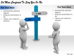 3d Man Confused To Say Yes Or No Ppt Graphics Icons Powerpoint