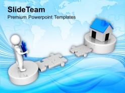 3d man cross the path to real estate powerpoint templates ppt themes and graphics