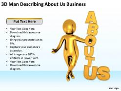 3d man describing about us business ppt graphics icons powerpoint