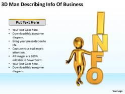 3d man describing info of business ppt graphics icons powerpoint