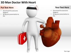 3d man doctor with heart ppt graphics icons powerpoint