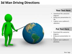 3d Man Driving Directions Ppt Graphics Icons Powerpoint