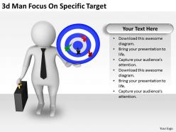 3d man focus on specific target ppt graphics icons powerpoint