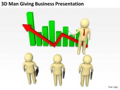 3d man giving business presentation ppt graphics icons powerpoint