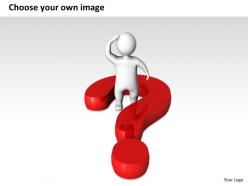 3d man green question mark ppt graphics icons