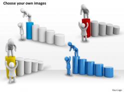 3d man helping another man to climb up ppt graphics icons powerpoint