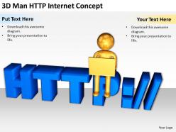 3d man http internet concept ppt graphics icons powerpoint