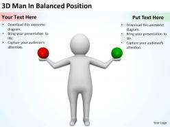 3d man in balanced position ppt graphics icons