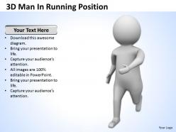 3D Man In Running Position Ppt Graphics Icons