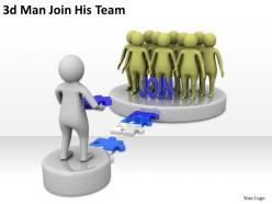 3d man join his team ppt graphics icons powerpoint