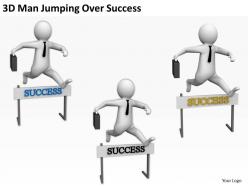 3d man jumping over success ppt graphics icons powerpoint