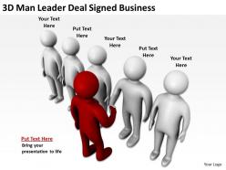 3d man leader deal signed business ppt graphics icons powerpoint
