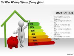 3d man making money saving chart ppt graphics icons powerpoint