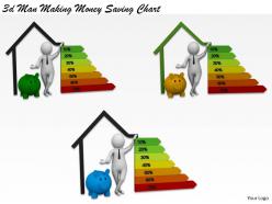 3d man making money saving chart ppt graphics icons powerpoint