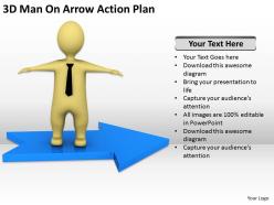 3D Man On Arrow Action Plan Ppt Graphics Icons Powerpoint