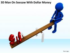 3d man on seesaw with dollar money ppt graphics icons powerpoint