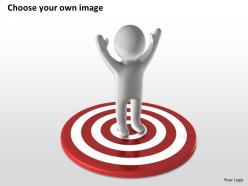 3d man on target illustration ppt graphics icons