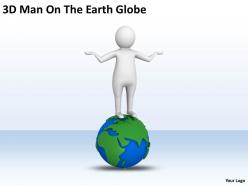 3d man on the earth globe ppt graphics icons powerpoint