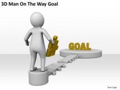 3d man on the way goal ppt graphics icons powerpoint
