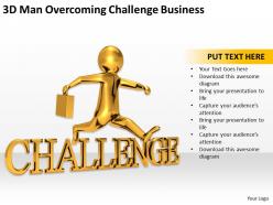 3d man overcoming challenge business ppt graphics icons powerpoin