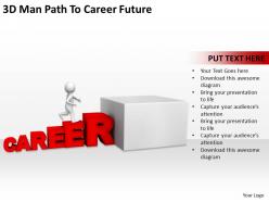 3d man path to career future ppt graphics icons powerpoint