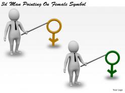3d man pointing on female symbol ppt graphics icons powerpoint