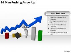 3d man pushing arrow up ppt graphics icons powerpoint